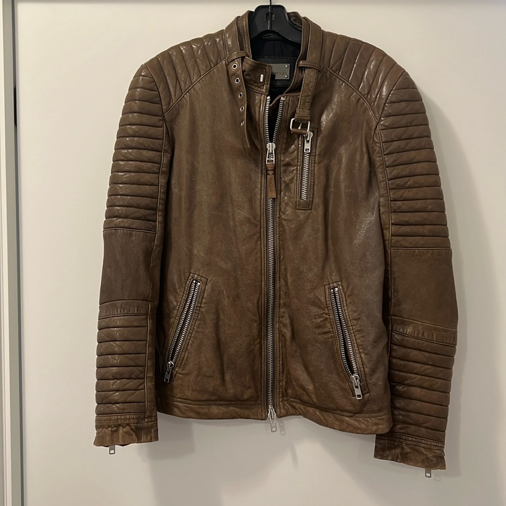Mackage Men’s leather Jacket in Brown